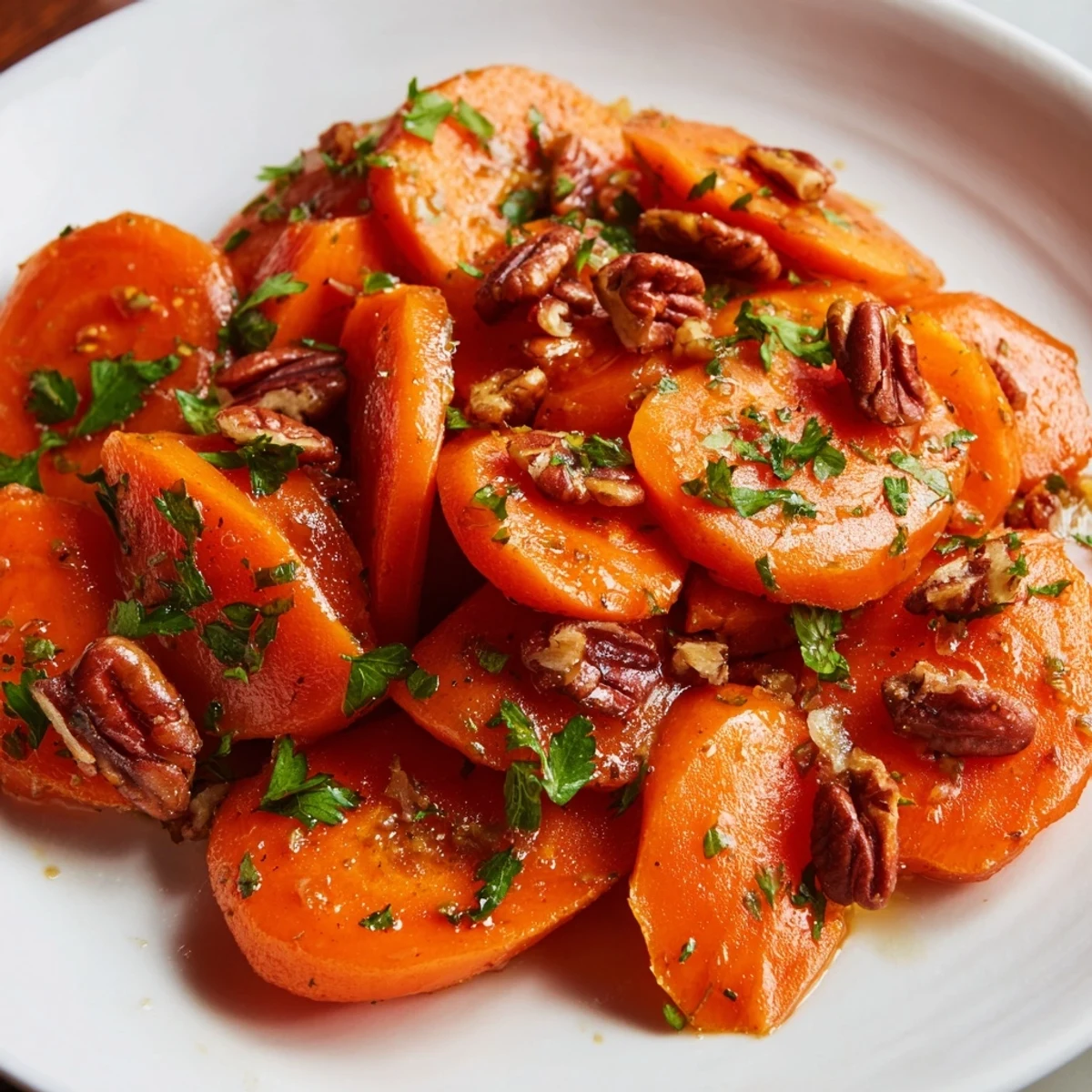 Glazed Carrots Maple Pecans