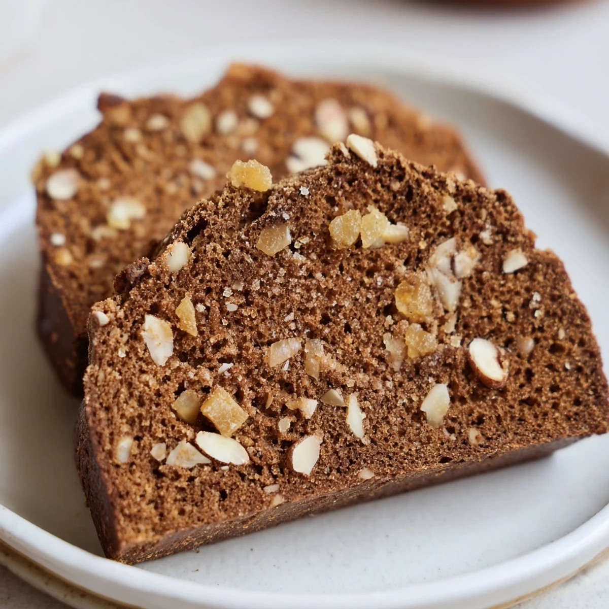 Festive Gingerbread Biscotti with Coffee stacked on a wooden cutting board, perfectly dipped in rich dark chocolate.