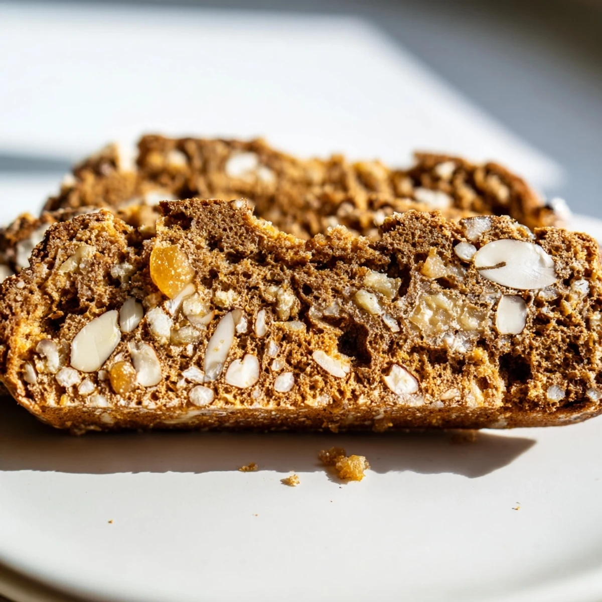 A warm mug of coffee beside freshly baked Gingerbread Biscotti with Coffee, highlighting the spicy molasses aroma.