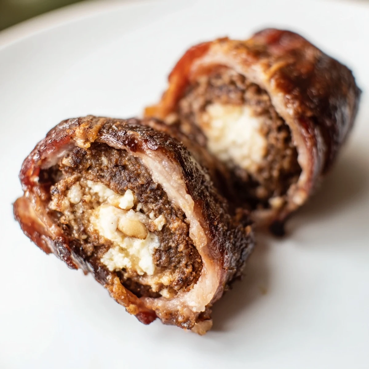 Golden brown Air Fryer Crispy Beef Bacon Wrapped Dates with toothpicks, perfect gluten-free appetizer for a party spread.