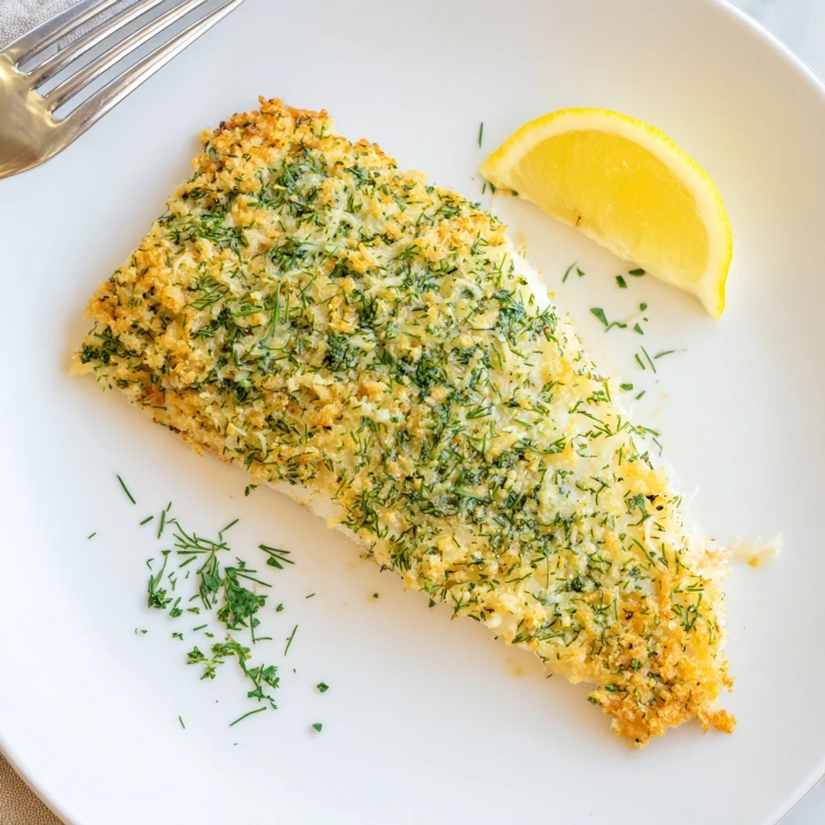 Tender baked cod fillets featuring a crispy Parmesan herb topping, perfect for a light weeknight main dish.