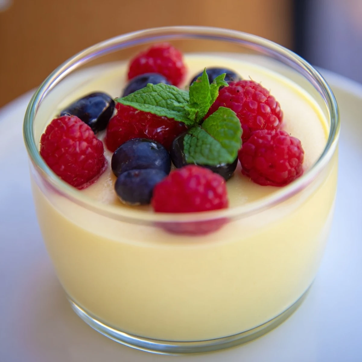 Silky smooth lemon posset dessert served in elegant white ramekins with a bright citrus zest garnish