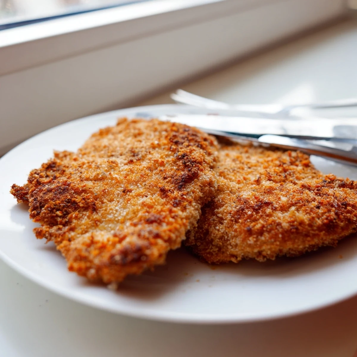 Homemade crispy chicken fried chicken pieces displaying perfect golden crust and tender meat texture