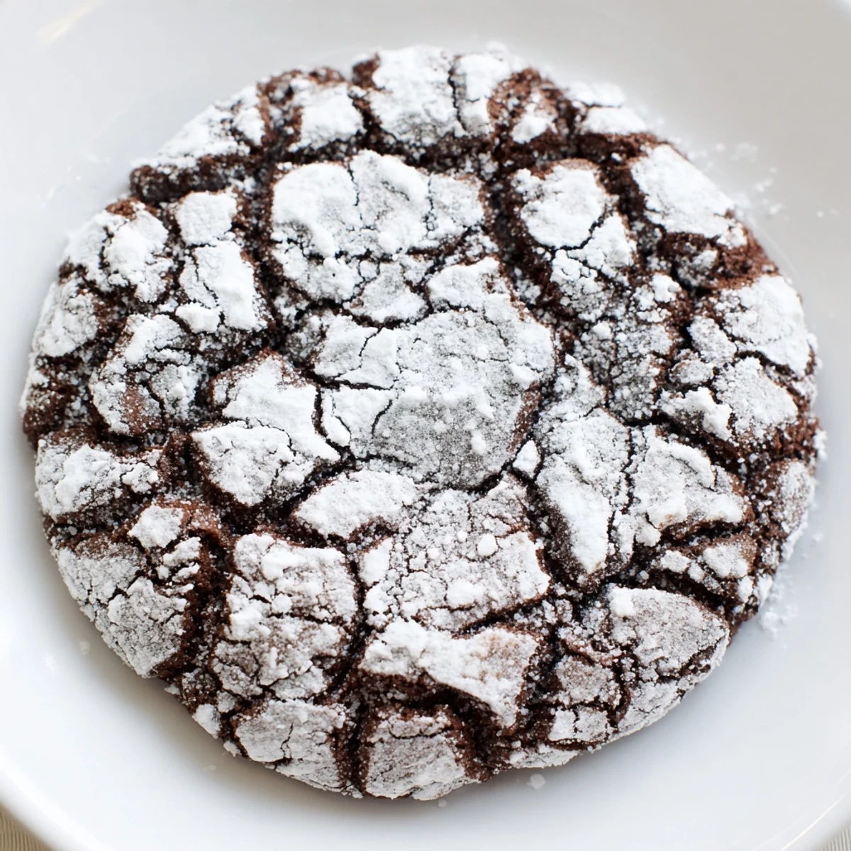 Chewy spiced gingerbread crinkle cookies featuring classic cracked surface and white dusted topping