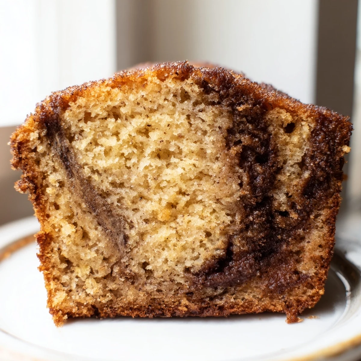 Cinnamon Sugar Swirl Banana Bread