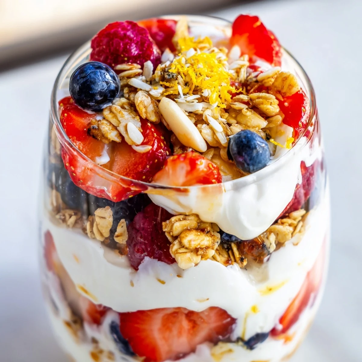 Greek Yogurt Parfait Layers