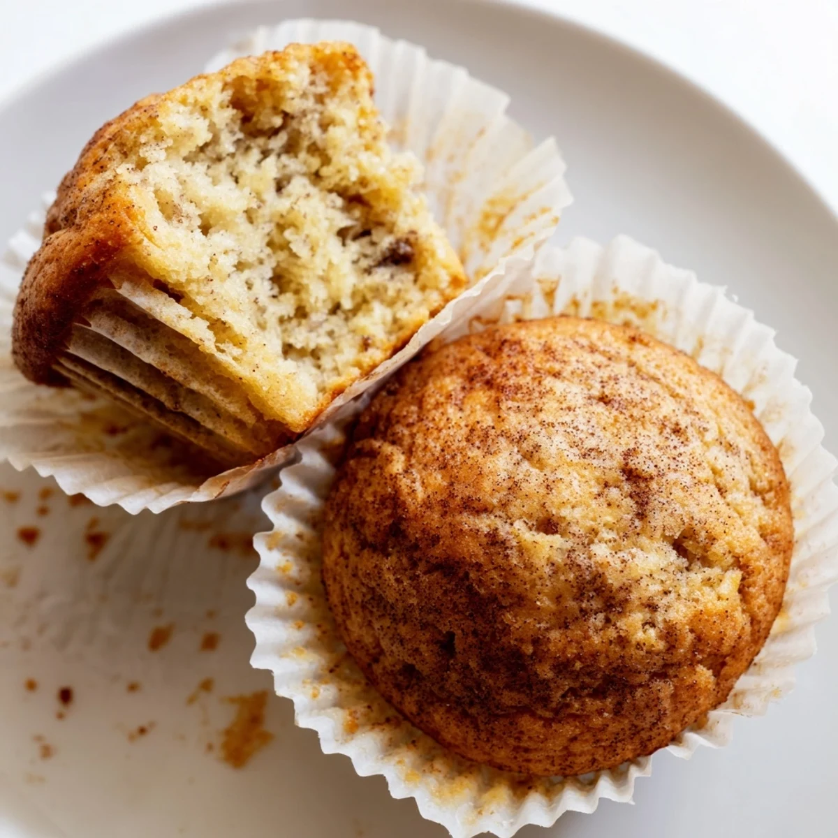 Soft banana muffins with golden domed tops fresh from the oven