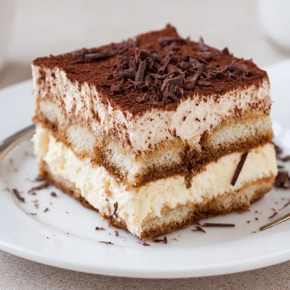 Homemade Tiramisu Recipe chilled overnight, velvety mascarpone, subtle coffee liqueur aroma  