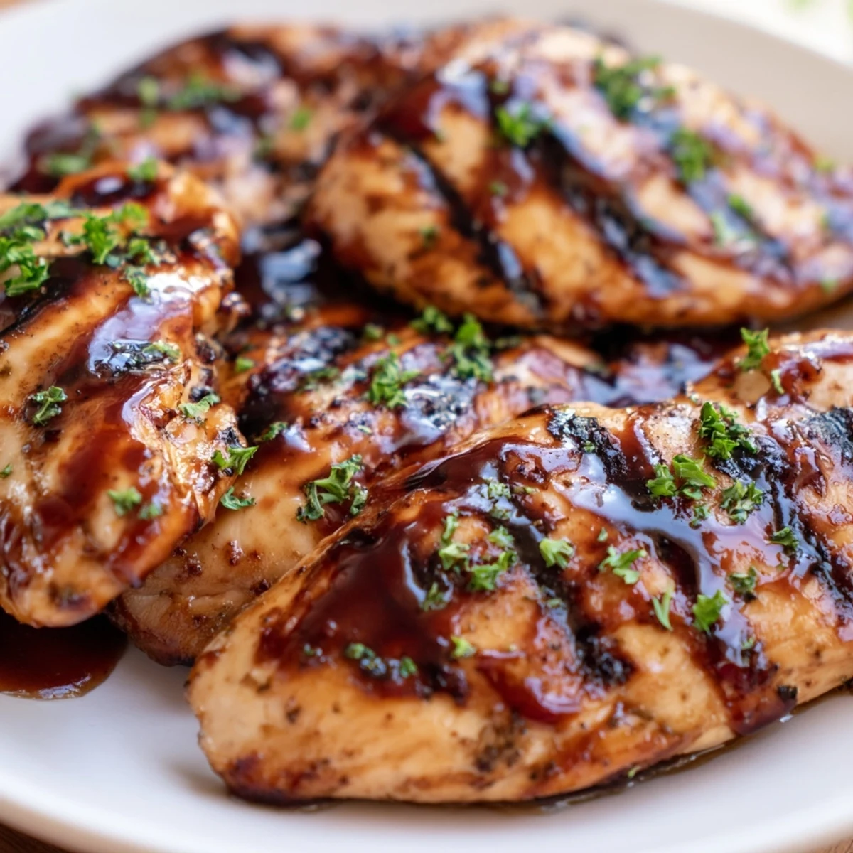 Golden Grilled Coca Cola Glazed Chicken Breast with sticky caramelized grill marks