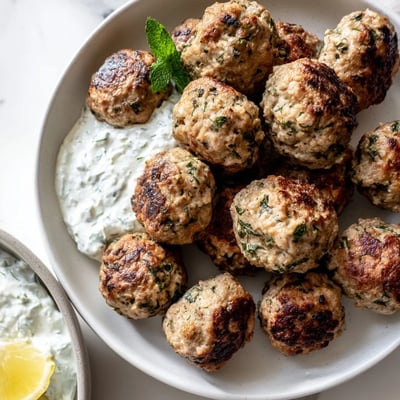 Greek Turkey Meatballs Tzatziki
